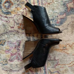 Coach Leather Wedge Sandals